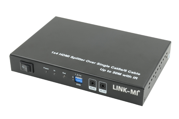 LINK-MI LM-SPE104 1x4 HDMI Splitter Over Single Cat5e/6 Cable