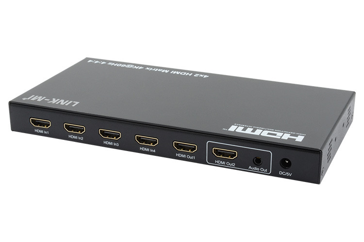 LINK-MI LM-MX13 4x2 HDMI2.0 Matrix