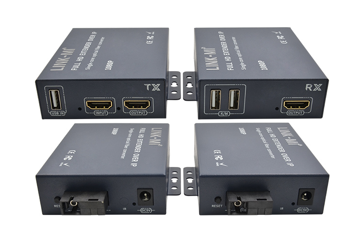 LINK-MI LM-K20HF 20KM HDMI KVM Extender Over Fiber with Loop out 1080P